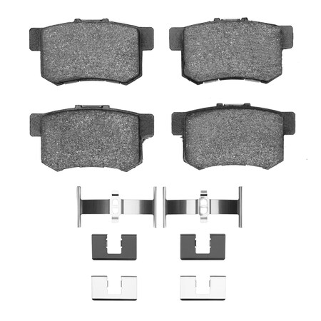 Dynamic Friction Co 3000 Semi-Metallic Brake Pads and Hardware Kit, Low Dust, 100% Copper Free, 100% Asbestos-free, Rear 1311-0537-02